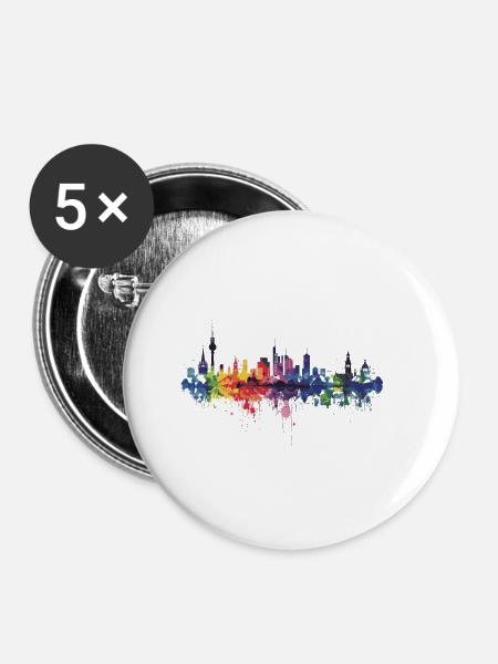 Oelde - Buttons klein 25 mm (5er Pack) - Weiß