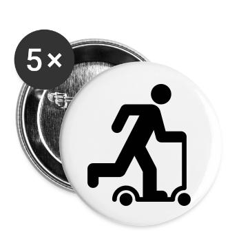 Scooter Scooter I love my scooter - Buttons small 1''/25 mm (5-pack) - white - Front