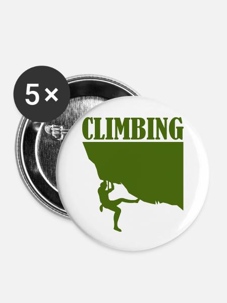 climbing - Buttons klein 25 mm (5er Pack) - Weiß