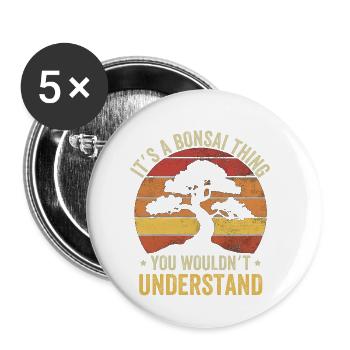 It's A Bonsai Thing You Wouldn't Understand - Buttons klein 25 mm (5er Pack) - Weiß - Vorne