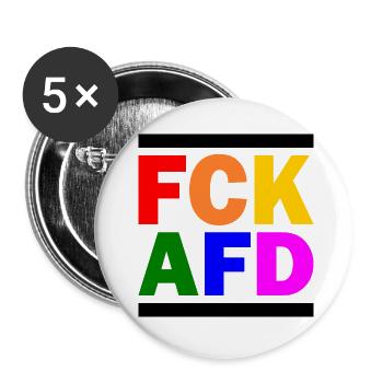 Fck afd - Buttons klein 25 mm (5er Pack) - Weiß - Vorne