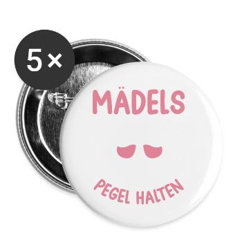 Girls no matter what happens Maintain levels - Buttons small 1''/25 mm (5-pack) - white - Front