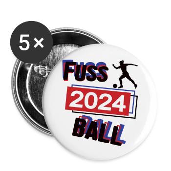Fussball Spielerin Team Turnier Mannschaft 2024 - Buttons klein 25 mm (5er Pack) - Weiß - Vorne