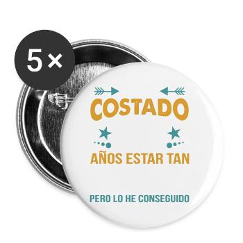 ME HA COSTADO 50 AÑOS ESTAR TAN BUENO - Buttons small 1''/25 mm (5-pack) - white - Front