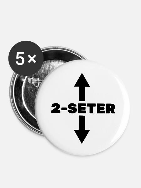 2 Sitze - Buttons klein 25 mm (5er Pack) - Weiß