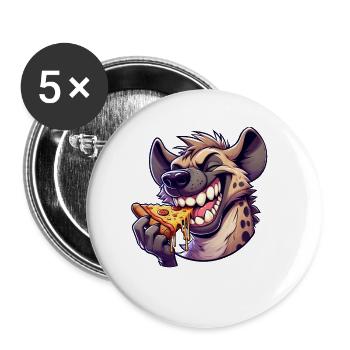 Süße Hyäne Schaukeln Spielplatz Cartoon - Buttons klein 25 mm (5er Pack) - Weiß - Vorne