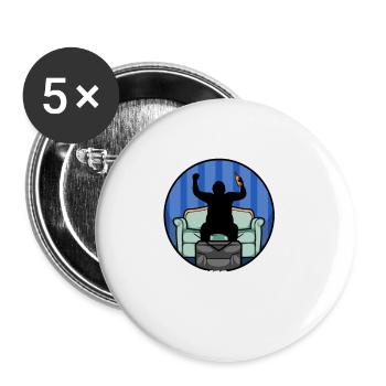 I stand here as God created me. Only thicker - Buttons small 1''/25 mm (5-pack) - white - Front