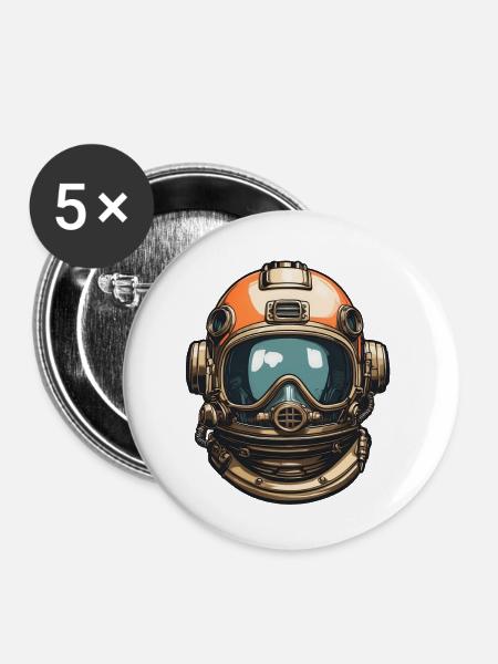 Jetpilot Helm - Buttons klein 25 mm (5er Pack) - Weiß