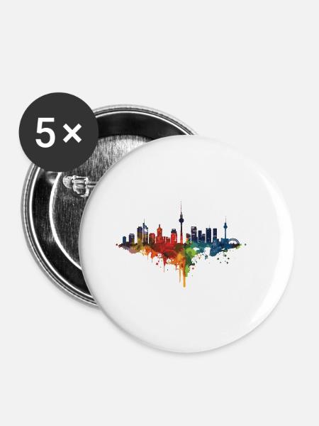 Sehnde - Buttons klein 25 mm (5er Pack) - Weiß