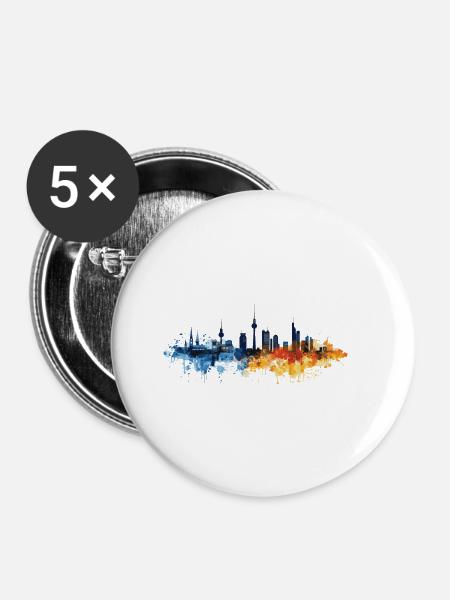 Stade - Buttons klein 25 mm (5er Pack) - Weiß