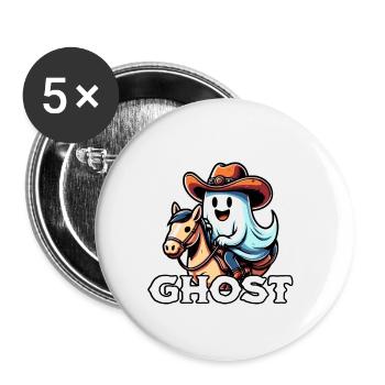 Howdy Ghost - Buttons klein 25 mm (5er Pack) - Weiß - Vorne