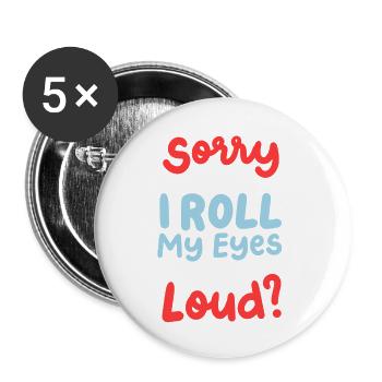 sarkastisch lustig Sarkasmus - Buttons klein 25 mm (5er Pack) - Weiß - Vorne