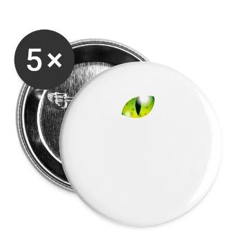 Eye Of The Liger - Lustiger Lion Tiger Hybrid Kreuzung - Buttons klein 25 mm (5er Pack) - Weiß - Vorne