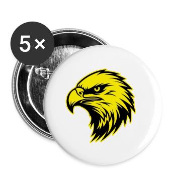 Eagle Animal Portrait - Buttons small 1''/25 mm (5-pack) - white - Front