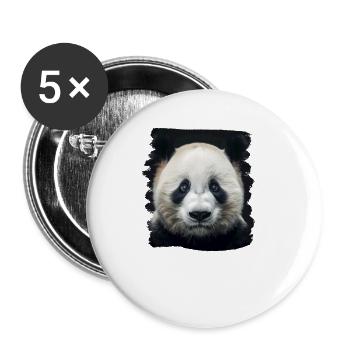 Giant Panda Große Pandas Großer Panda - Buttons klein 25 mm (5er Pack) - Weiß - Vorne