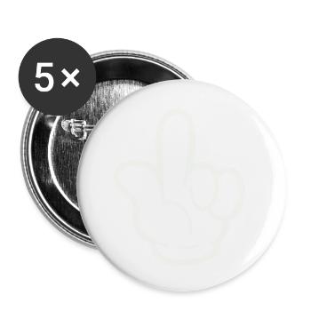 Bande dessinée à la main - Lot de 5 petits badges (25 mm) - blanc - Devant