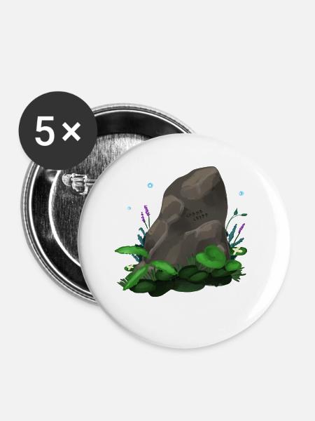 Runes Stone - Buttons klein 25 mm (5er Pack) - Weiß