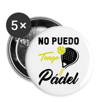 Je ne peux pas avoir d’athlètes de padel - Lot de 5 petits badges (25 mm) - blanc - Devant