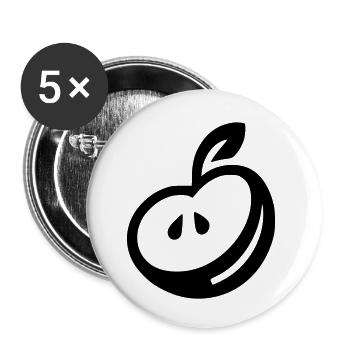Apple - Buttons small 1''/25 mm (5-pack) - white - Front