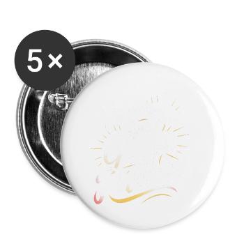 Where God Guides He Provides 5 - Buttons klein 25 mm (5er Pack) - Weiß - Vorne