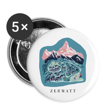 Zermatt - Buttons small 1''/25 mm (5-pack) - white - Front