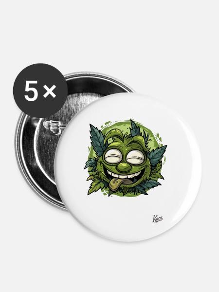 Der immer berauschte Wald-Goblin - Buttons klein 25 mm (5er Pack) - Weiß