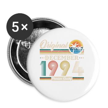 Geburtstagsgeschenk Geboren im Dezember 1994 - Buttons klein 25 mm (5er Pack) - Weiß - Vorne