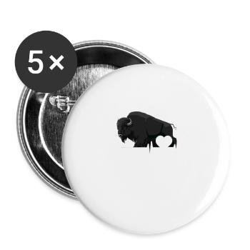 Bison - Buttons klein 25 mm (5er Pack) - Weiß - Vorne