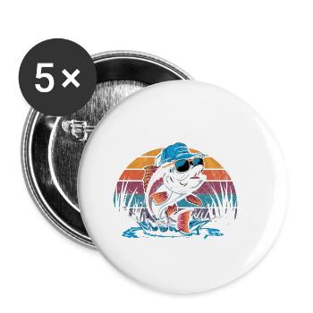 Ich bin so gut darin, Fische zu fangen, dass die Fische es sagen - Buttons klein 25 mm (5er Pack) - Weiß - Vorne