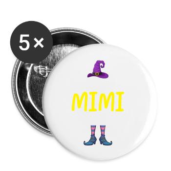 I'm the Mimi Witch - Buttons klein 25 mm (5er Pack) - Weiß - Vorne