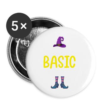 I'm the Basic Witch - Buttons small 1''/25 mm (5-pack) - white - Front