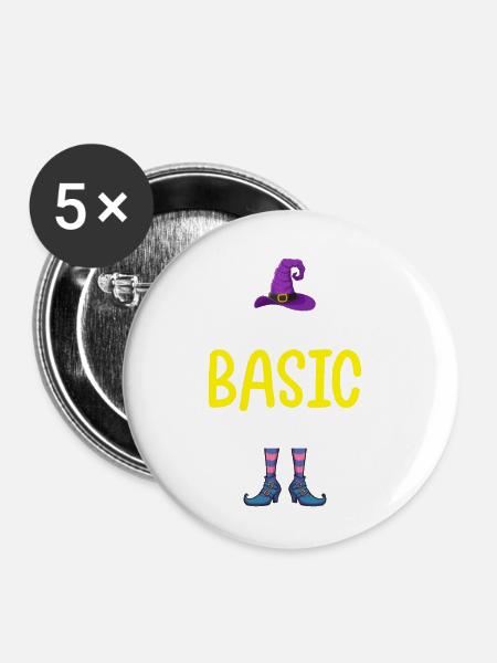 I'm the Basic Witch - Buttons klein 25 mm (5er Pack) - Weiß