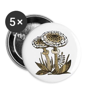 Fungi - Buttons small 1''/25 mm (5-pack) - white - Front