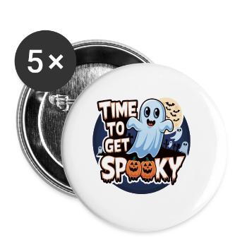 Süßer Halloween Geist Halloween - Buttons klein 25 mm (5er Pack) - Weiß - Vorne