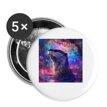 Otter - Buttons small 1''/25 mm (5-pack) - white - Front