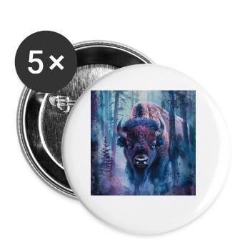 Bison - Buttons klein 25 mm (5er Pack) - Weiß - Vorne