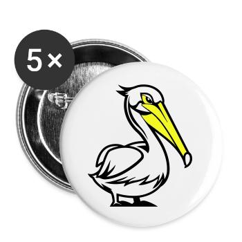 Bande dessinée Pelikan - Lot de 5 petits badges (25 mm) - blanc - Devant