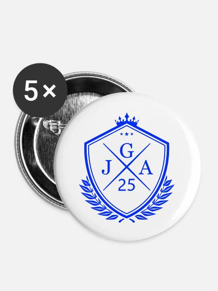 jga 25 - Buttons klein 25 mm (5er Pack) - Weiß