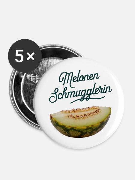Melonen Schmugglerin Schwangerschaft Geschenkidee - Buttons klein 25 mm (5er Pack) - Weiß