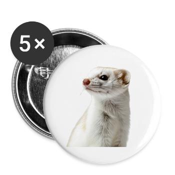 Ermine - Buttons small 1''/25 mm (5-pack) - white - Front