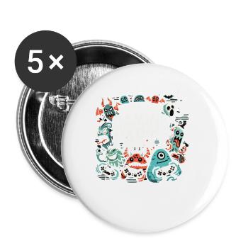 Gamer monster gaming party design - Buttons small 1''/25 mm (5-pack) - white - Front