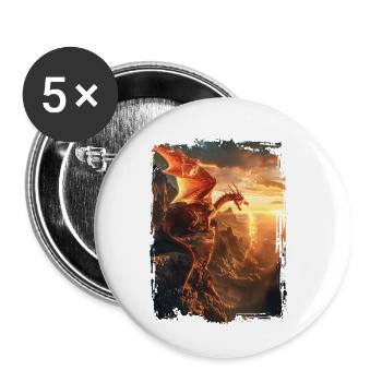 Kite - Buttons small 1''/25 mm (5-pack) - white - Front