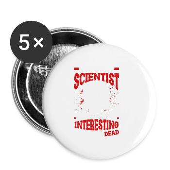 médecin légiste Je vous trouverais plus intéressant, - Lot de 5 petits badges (25 mm) - blanc - Devant
