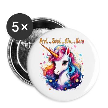 Three... Two... ONE... HORN - Buttons small 1''/25 mm (5-pack) - white - Front