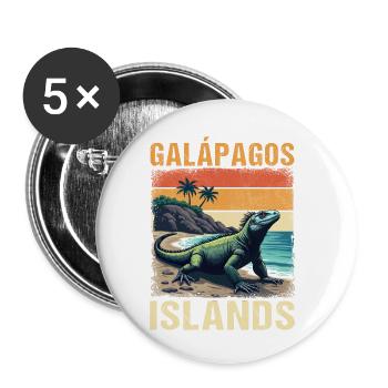 Galapagos Islands - Buttons klein 25 mm (5er Pack) - Weiß - Vorne