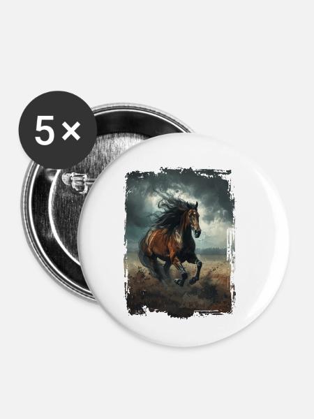 Vollblut - Buttons klein 25 mm (5er Pack) - Weiß