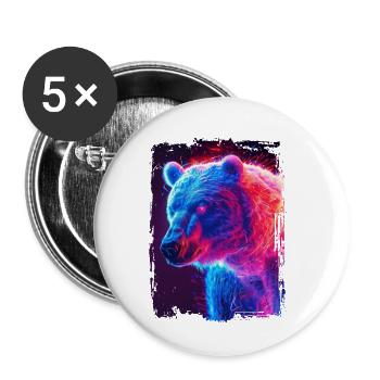 Porter - Lot de 5 petits badges (25 mm) - blanc - Devant