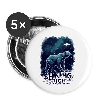 URSA MAJOR - Buttons small 1''/25 mm (5-pack) - white - Front