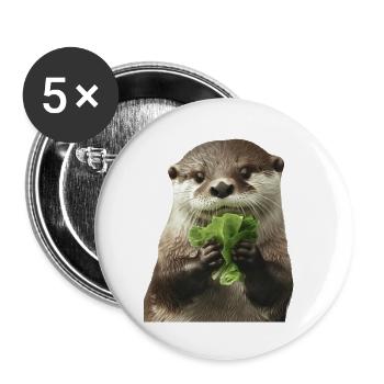 Otter - Buttons small 1''/25 mm (5-pack) - white - Front