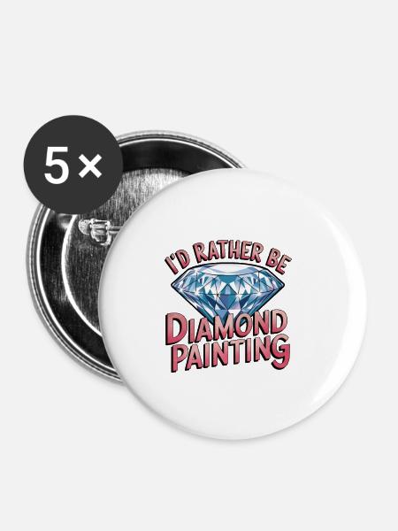 Diamond Painting Diamond Painter - Buttons klein 25 mm (5er Pack) - Weiß